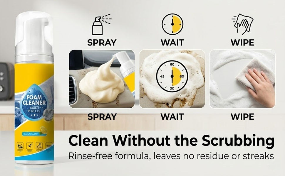 QIFOR All-Purpose Multi-Enzyme Foam Cleaner.