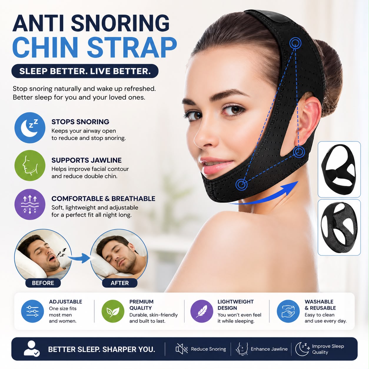 Pro Anti-Snoring chin strap