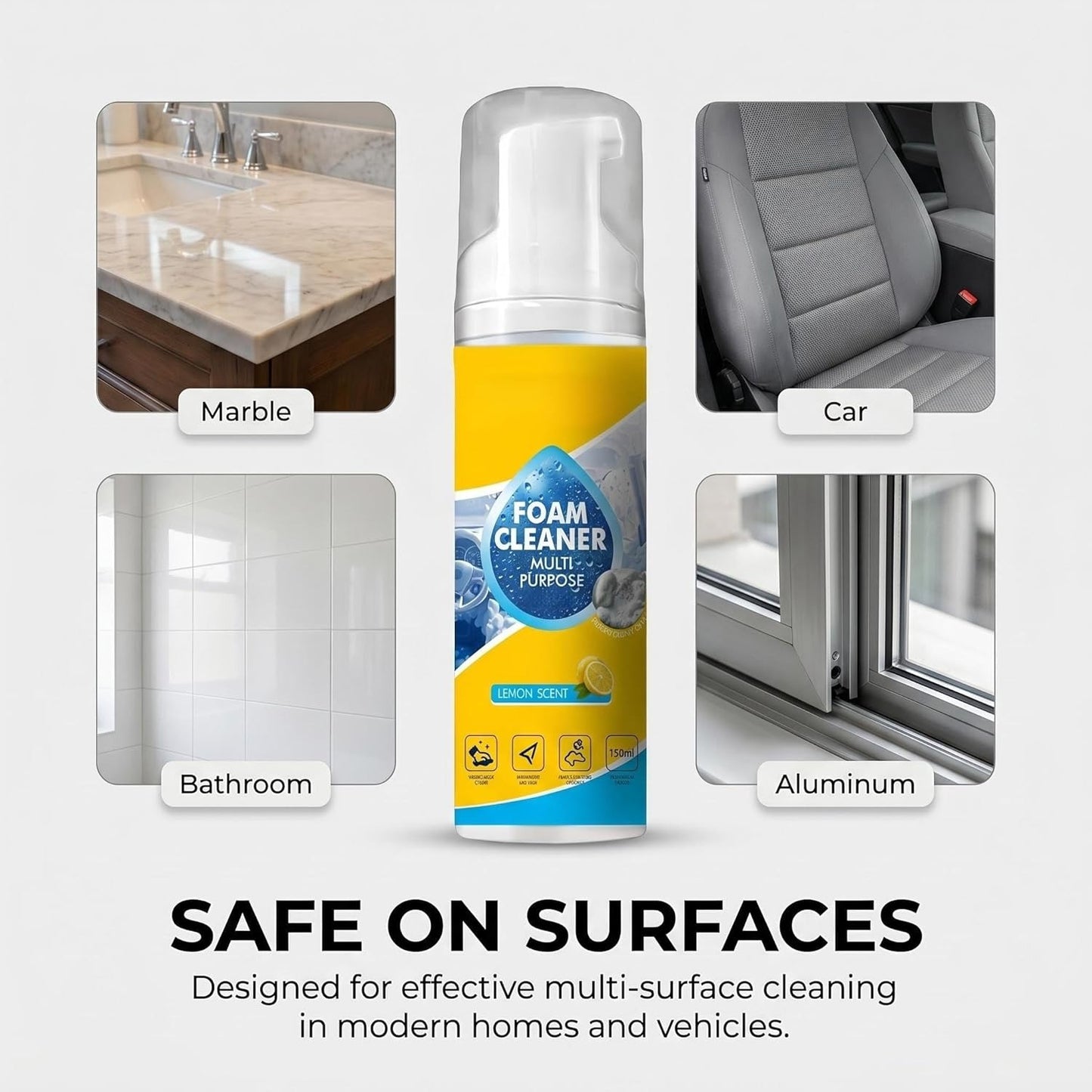 QIFOR All-Purpose Multi-Enzyme Foam Cleaner.