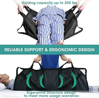 Positioning Bed Pad Patient Transfer Sheet with Handles Washable Draw Sheets Mattress